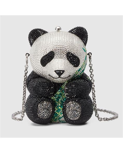 gucci panda buy|Gucci Panda With Bamboo Clutch in Gray .